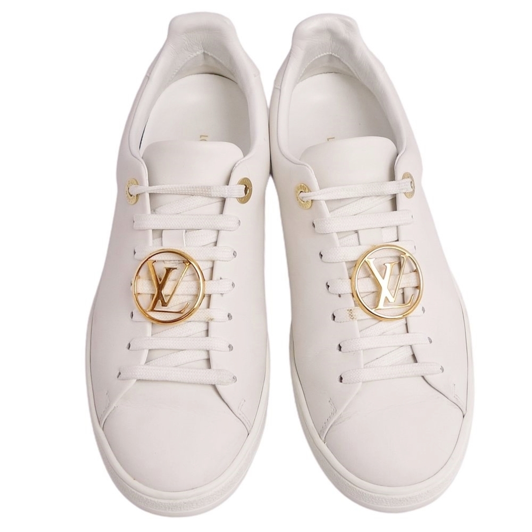 ルイヴィトン LOUIS VUITTON スニーカー フロントロー ライン LVロゴ レースアップ カーフレザー シューズ 靴 レディース 35(22cm相当) ホワイト ルイヴィトン LOUIS VUITTON スニーカー フロントロー ライン LVロゴ レースアップ カーフレザー シューズ 靴 レディース 35(22cm相当) ホワイト