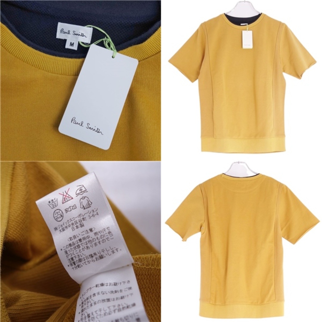 未使用 ポール・スミス Paul Smith Tシャツ カットソー スウェット ショートスリーブ コットン トップス メンズ M イエロー