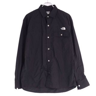 ザノースフェイス(THE NORTH FACE)の美品 ザノースフェイス THE NORTH FACE シャツ ヌプシシャツ ロングスリーブ ナイロン100％ トップス メンズ M ブラック(シャツ)