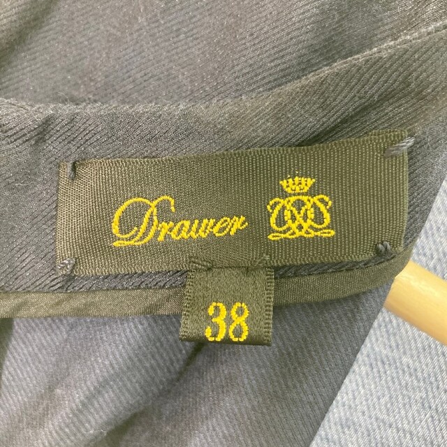 Drawer 21AW スラックス パンツ ウール シルク 絹 38 M グレー