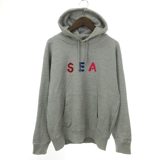 ウィンダンシー COLOR SEA パーカー プルオーバー プリント グレー M