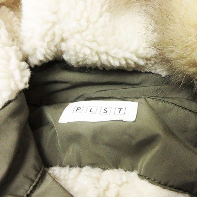 PLST(プラステ)のプラステ モッズコート フード ミリタリー 裏ボア カーキ S ■SM0 レディースのジャケット/アウター(モッズコート)の商品写真