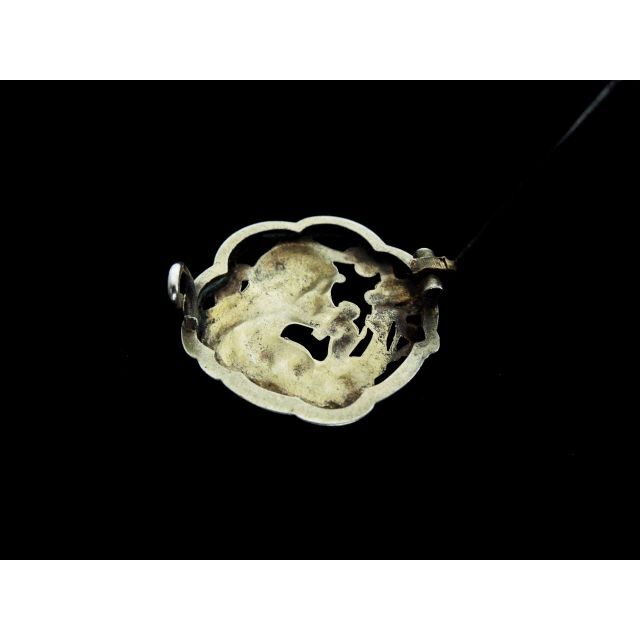 仏　シルバーブローチ　Emile Dropsy作　純銀　アール・ヌーボー レディースのアクセサリー(ブローチ/コサージュ)の商品写真