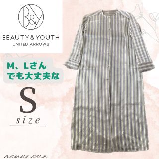 ビューティアンドユースユナイテッドアローズ(BEAUTY&YOUTH UNITED ARROWS)のロングブラウス シャツワンピース 春夏 ストライプ ユナイテッドアローズ(カットソー(長袖/七分))