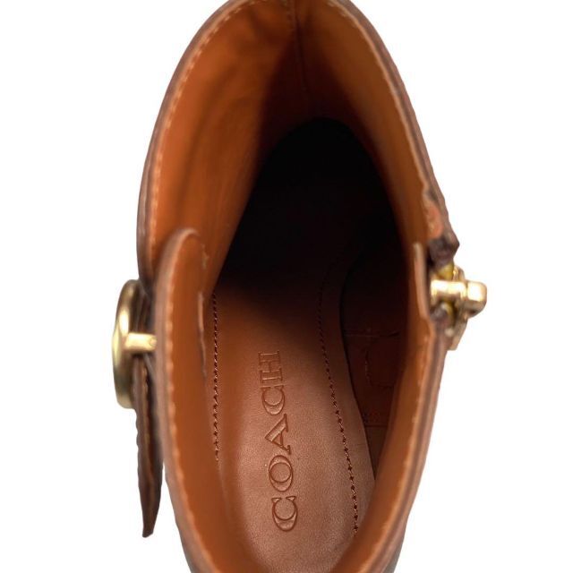 美品 COACH 20 ショートブーツ サイドジップ 馬車 22 品質検査済 10008