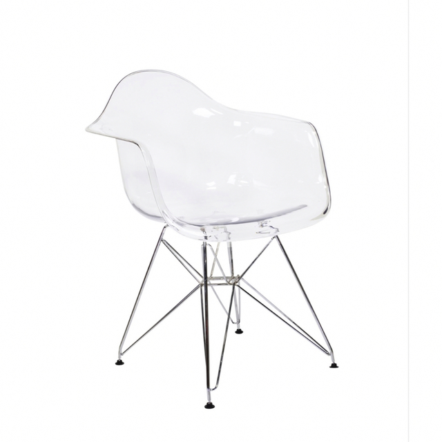 EAMES(イームズ)の新品 EAMES shell arm chair Clear イームズ リプロ インテリア/住まい/日用品の椅子/チェア(ダイニングチェア)の商品写真