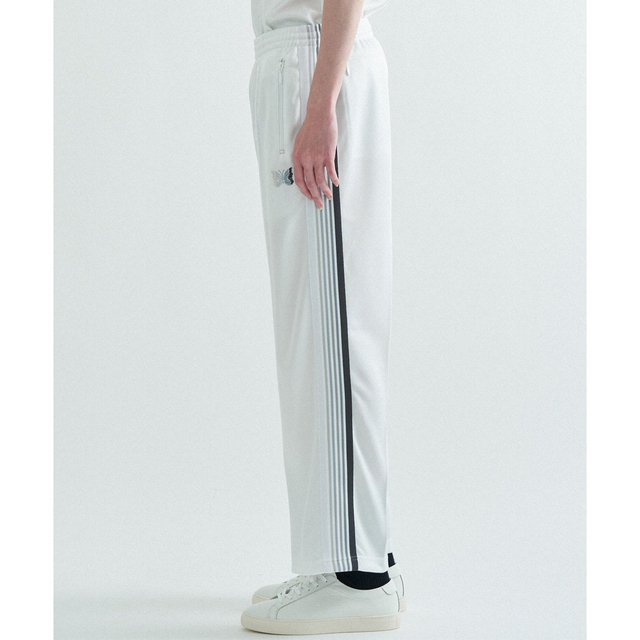 needles x studious track pants M white 【人気急上昇】 vivacf.net