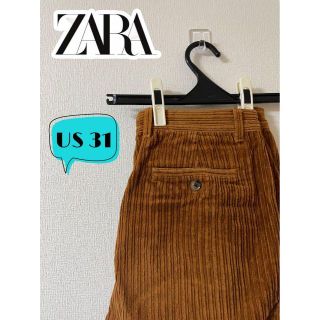 ザラ(ZARA)のZARA ザラ　コーデュロイワイドパンツ US31(ワークパンツ/カーゴパンツ)