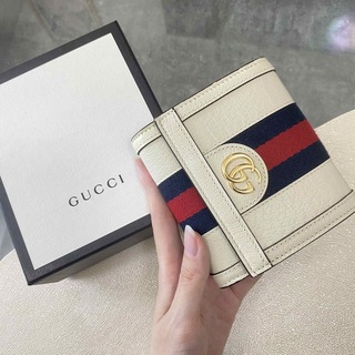 グッチ(Gucci)の【新品】GUCCI グッチ オフィディア GGウェブ 三つ折り財布 オフホワイト(財布)