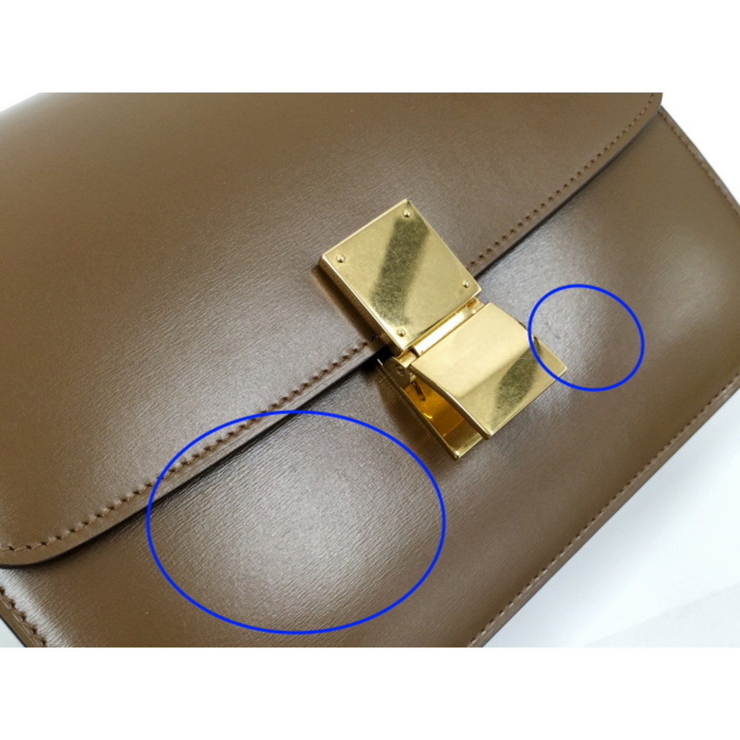 CELINE - CELINE ショルダーバッグ クラッシックボックス レザー CELINE - CELINE ショルダーバッグ クラッシックボックス レザー