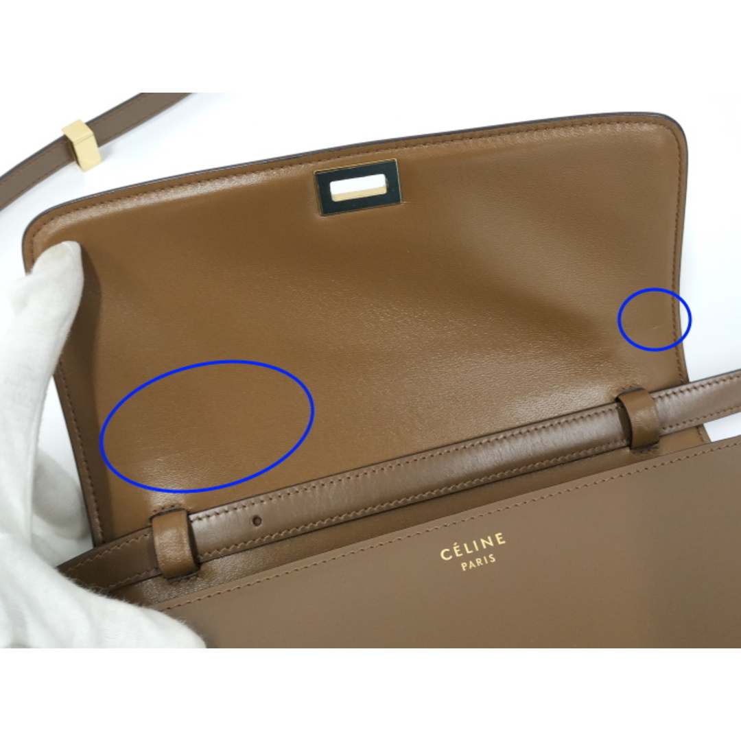 CELINE - CELINE ショルダーバッグ クラッシックボックス レザー CELINE - CELINE ショルダーバッグ クラッシックボックス レザー