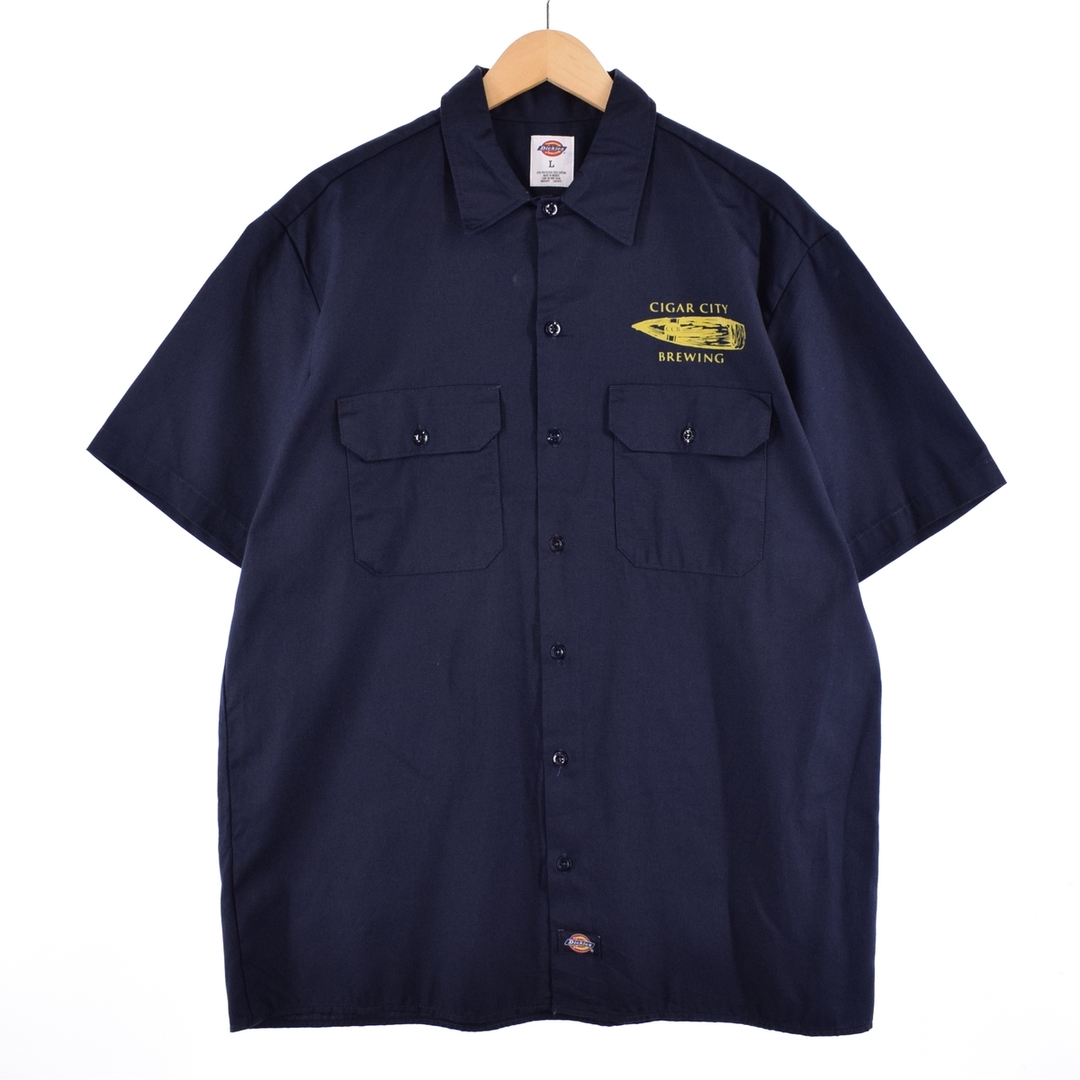 ディッキーズ Dickies 両面プリント 半袖 ワークシャツ メンズXL /eaa332381