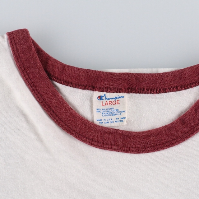 80年代 チャンピオン Champion トリコタグ カレッジ リンガーTシャツ USA製 メンズM ヴィンテージ /eaa331892