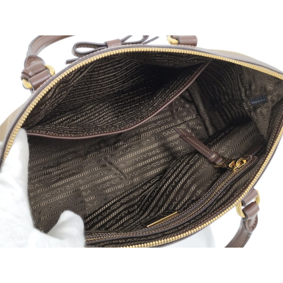 PRADA(プラダ)のPRADA ロゴジャガード 2WAY ショルダーバッグ レザー キャンバス レディースのバッグ(その他)の商品写真