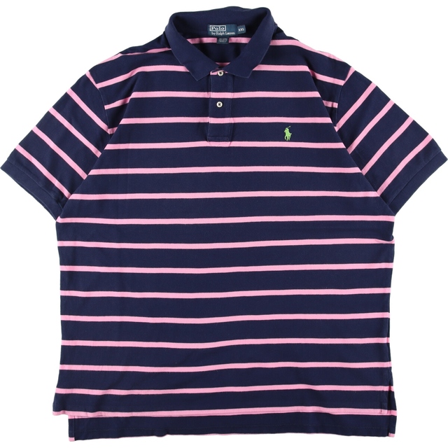 Ralph Lauren(ラルフローレン)の古着 ラルフローレン Ralph Lauren POLO by Ralph Lauren 半袖 ボーダー ポロシャツ メンズXL /eaa332741 メンズのトップス(ポロシャツ)の商品写真