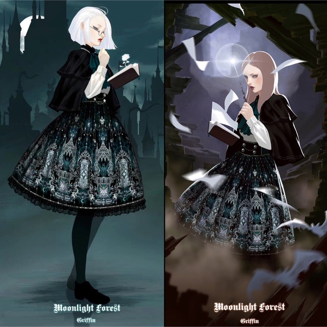 購入 大人気廃盤品 Moonlight Forest アイアンゲート柄ワンピース 緑