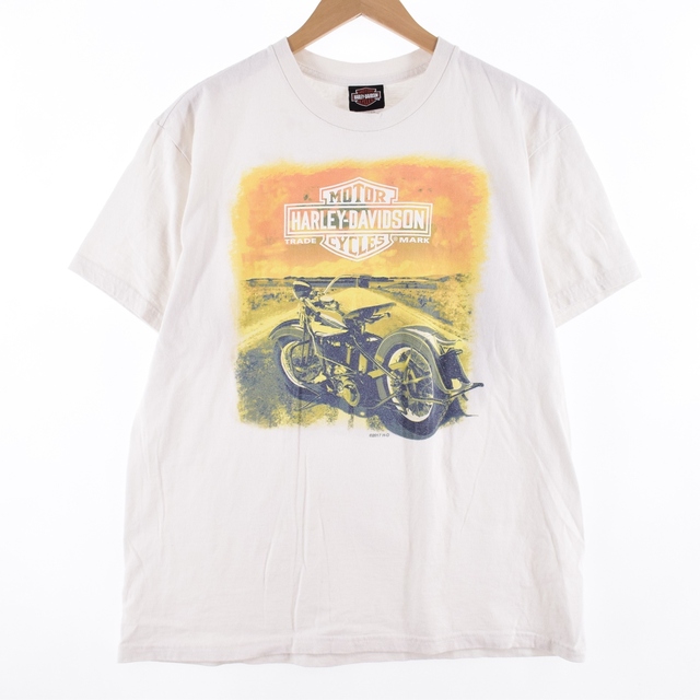 ハーレーダビッドソン Harley-Davidson 両面プリント モーターサイクル バイクTシャツ USA製 メンズM /eaa317134