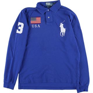 ラルフローレン(Ralph Lauren)の古着 ラルフローレン Ralph Lauren POLO by Ralph Lauren ビッグポニー 両面刺繍 長袖 ポロシャツ レディースL /eaa328646(ポロシャツ)