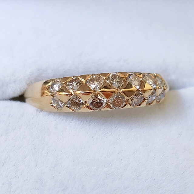 ジュエリーマキ ブラウンダイヤモンド リング K18YG 0.76ct 2.9g 100