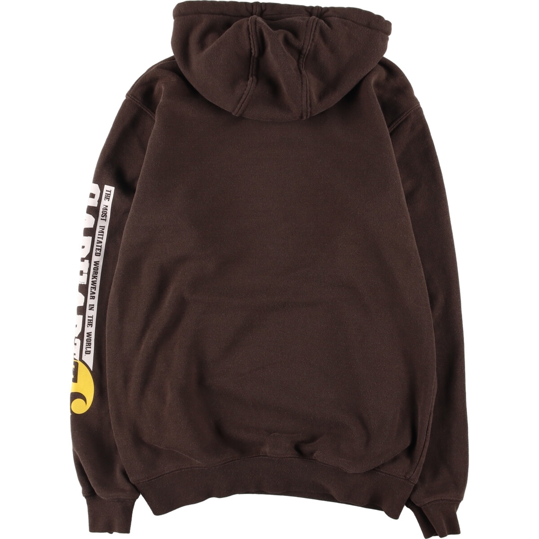 カーハート Carhartt ORIGINAL FIT 袖プリント スウェットプルオーバーパーカー レディースL /eaa329687