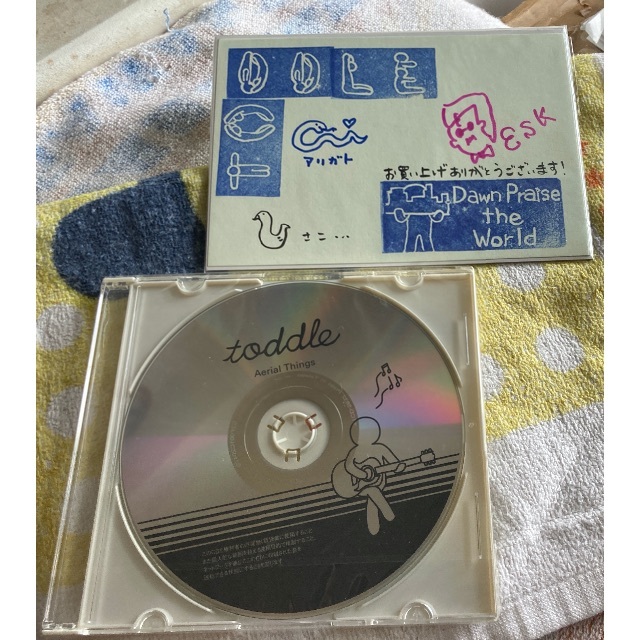 非売品CD　サインカード付　toddle 田淵ひさ子　Aerial Thing