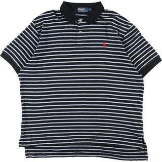 ラルフローレン(Ralph Lauren)の古着 ラルフローレン Ralph Lauren POLO by Ralph Lauren 半袖 ボーダー ポロシャツ メンズXL /eaa332780(ポロシャツ)