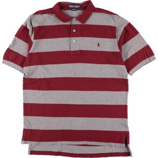 ラルフローレン(Ralph Lauren)の古着 ラルフローレン Ralph Lauren POLO GOLF ポロゴルフ 半袖 ボーダー ポロシャツ メンズL /eaa332796(ポロシャツ)