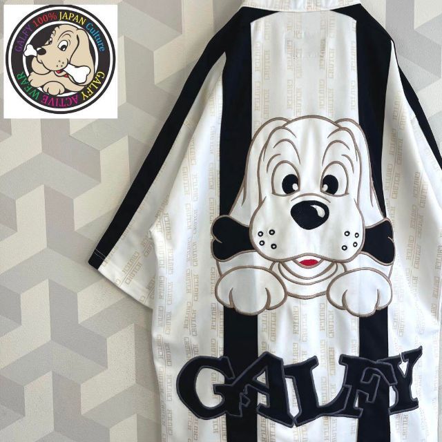レア】ガルフィー XL相当刺繍ビッグロゴ 半袖 トラックジャケット galfy-