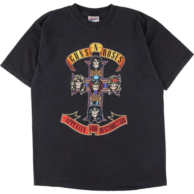 ガンズアンドローゼズ 両面プリントバンドTシャツ  gunsnroses