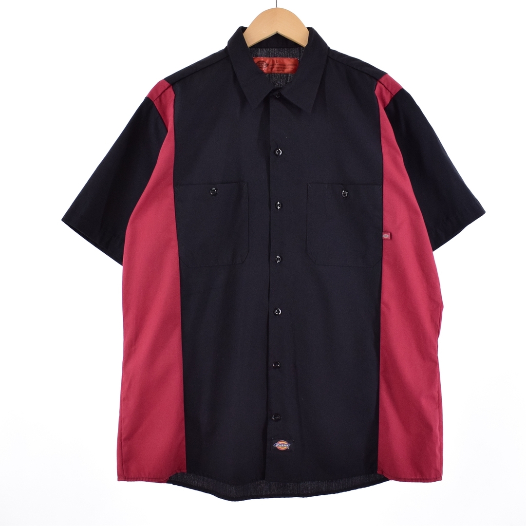 Dickies(ディッキーズ)の古着 ディッキーズ Dickies 半袖 ワークシャツ メンズXL /eaa329122 メンズのトップス(シャツ)の商品写真