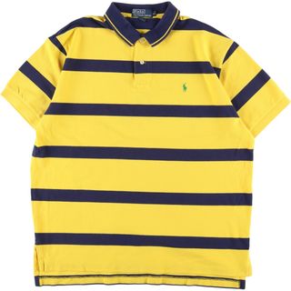 ラルフローレン(Ralph Lauren)の古着 ラルフローレン Ralph Lauren POLO by Ralph Lauren 半袖 ボーダー ポロシャツ メンズL /eaa332709(ポロシャツ)