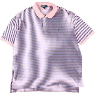 ラルフローレン(Ralph Lauren)の古着 ラルフローレン Ralph Lauren POLO by Ralph Lauren 半袖 ボーダー ポロシャツ メンズXL /eaa332783(ポロシャツ)