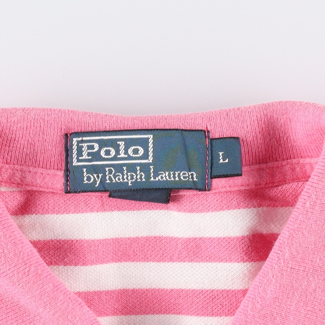 Ralph Lauren(ラルフローレン)の古着 ラルフローレン Ralph Lauren POLO by Ralph Lauren 半袖 ボーダー ポロシャツ メンズL /eaa332784 メンズのトップス(ポロシャツ)の商品写真