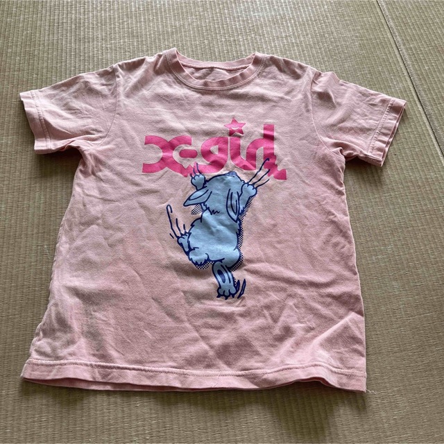 X-girl(エックスガール)の女の子用130サイズTシャツ【xgirl】エックスガール　ピンク キッズ/ベビー/マタニティのキッズ服女の子用(90cm~)(Tシャツ/カットソー)の商品写真