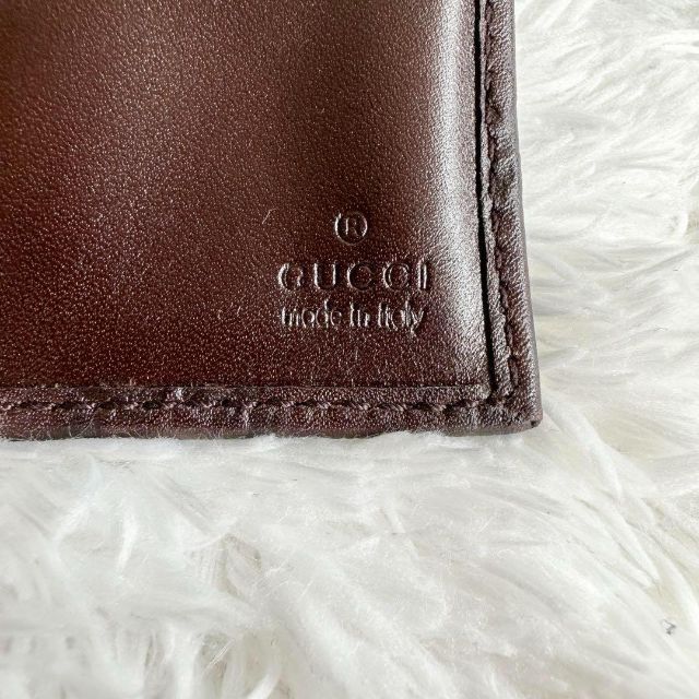 Gucci(グッチ)の【美品】GUCCI グッチシマ 2つ折りマネークリップ ブラウン 折り財布 メンズのファッション小物(マネークリップ)の商品写真