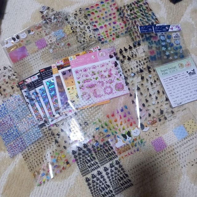 レジンフィルム 大量セット ハンドメイド レジンシールの通販 by