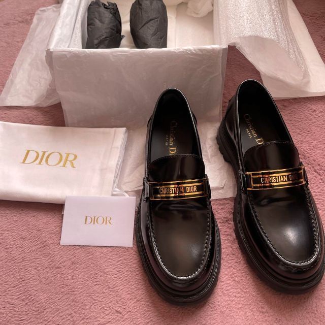 新品即決 Dior 直営店購入 37 ローファー コード DIOR - ローファー+