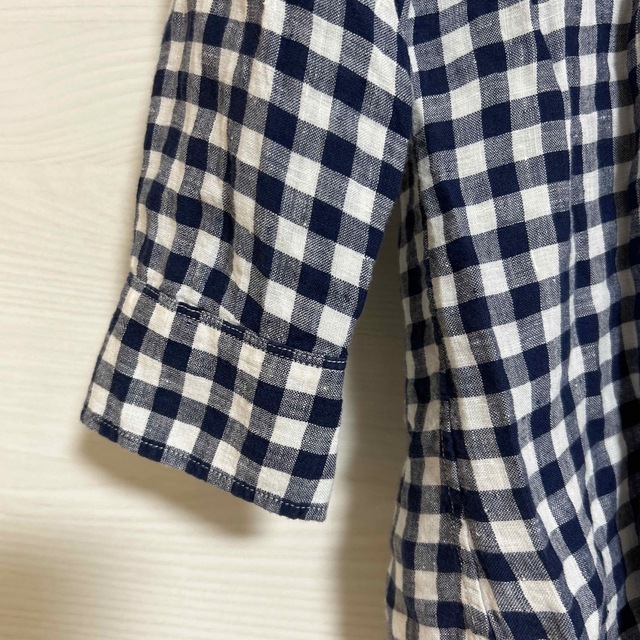 UNIQLO(ユニクロ)のユニクロ　ギンガムチェック　シャツ レディースのトップス(シャツ/ブラウス(半袖/袖なし))の商品写真