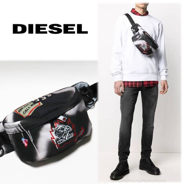 DIESEL(ディーゼル)の《ディーゼル》新品 軽量 グラフィックデザイン ボディバッグ ベルトバッグ メンズのバッグ(ボディーバッグ)の商品写真