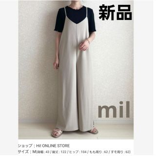 【新品】mil chiii カットジョーゼットオールインワン(オールインワン)