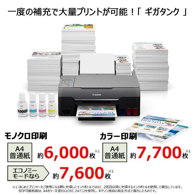 Canon プリンター 特大容量ギガタンク搭載 A4カラーインクジェット複合機