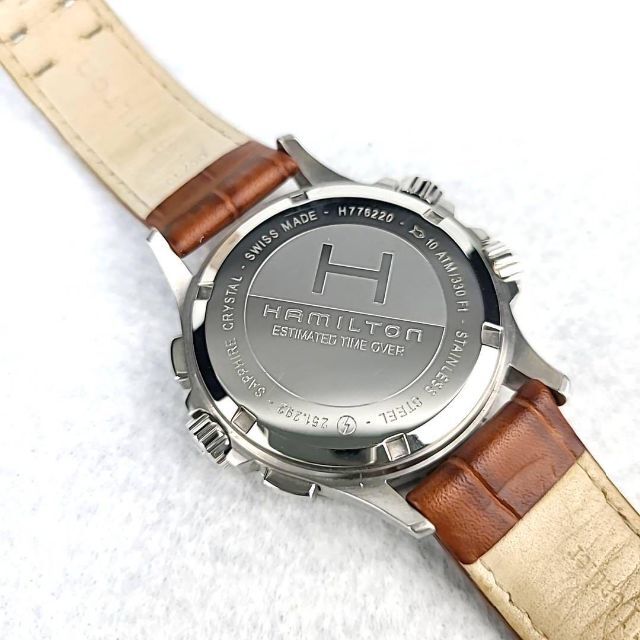 ☆【極美品稼働品】ハミルトン HAMILTON カーキ クロノグラフ シルバー