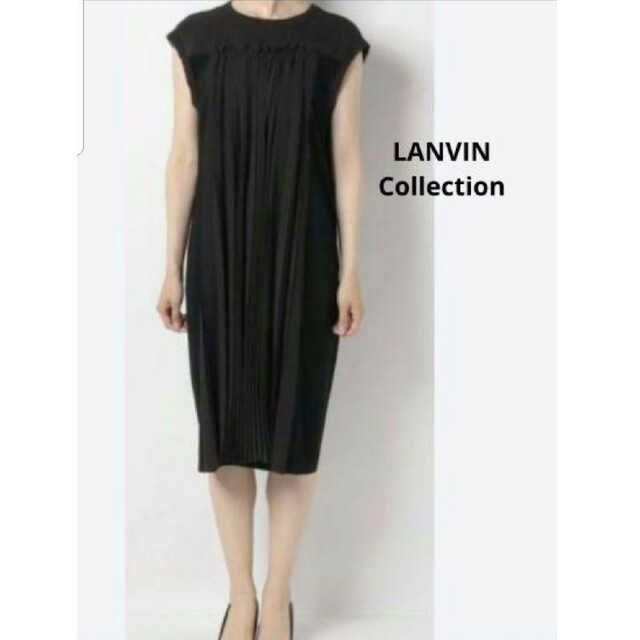 ランバンコレクション ツィルシフォンプリーツワンピース 高い品質 28%割引 ランバン LANVIN COLLECTION フォーマルワンピース ドレス38