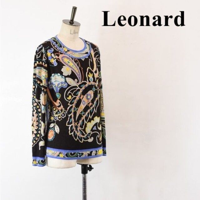 SL AG0025 高級 LEONARD レオナール ノーカラー 長袖 シャツ 無料配達
