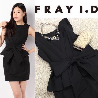 フレイアイディー(FRAY I.D)の★美品 正規品★結婚式 オケージョン 二次会 ワンピース リボン ノースリーブ(ミニワンピース)