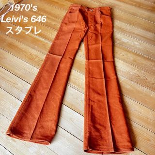 リーバイス(Levi's)の【デッドストック】70's Levi'sスタプレ オレンジ 26/31/36(デニム/ジーンズ)