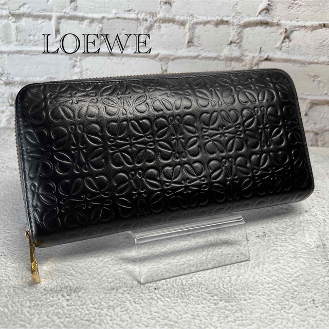 お取り寄せ】 ロエベ LOEWE 長財布 リピート アナグラム ラウンド