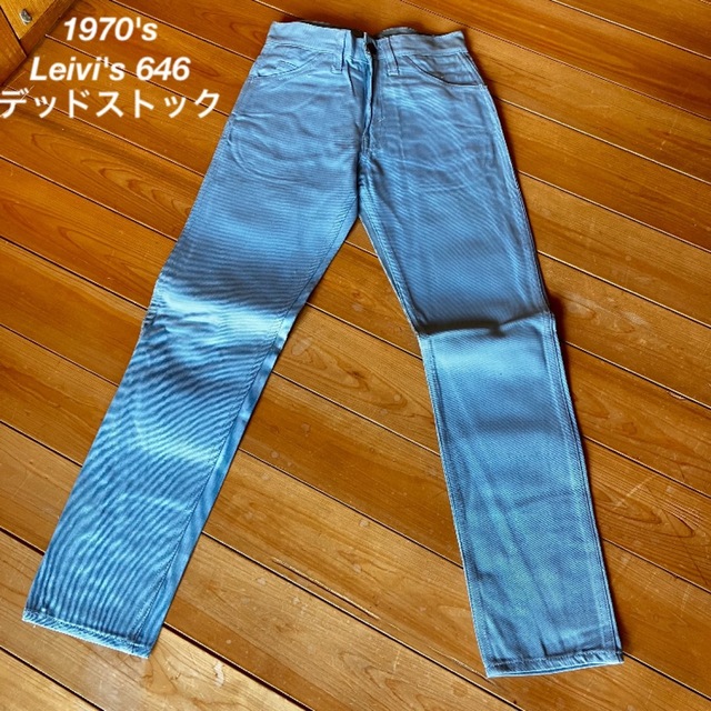 【デッドストック】70's Levi'sスタプレ ストレート 水色　26