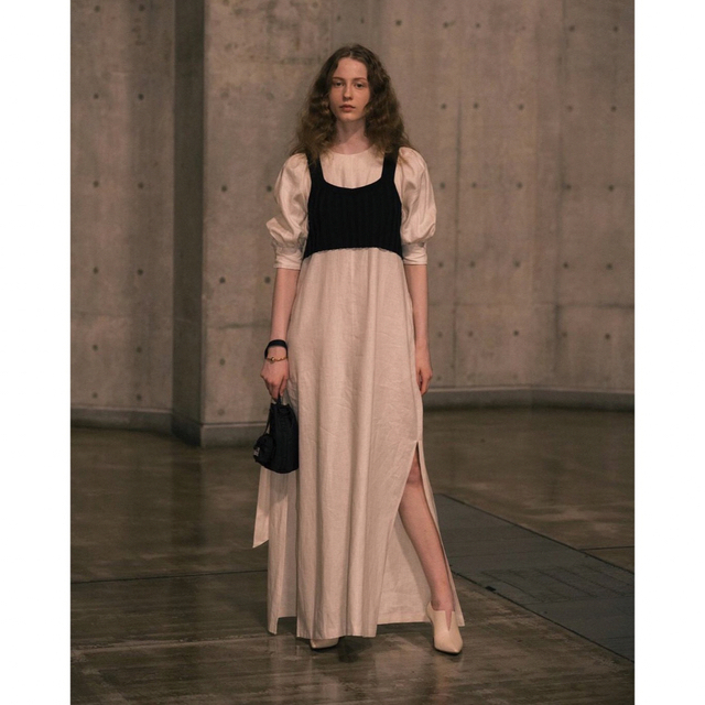 HYKE LINEN BALLOON SLEEVE MAXI DRESS 【破格値下げ】 www