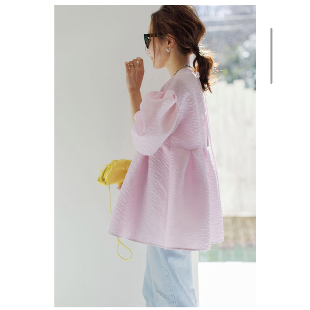 Bluelea Silky Jacquard Blouse ♡ pink 100%本物保証! 22620円引き
